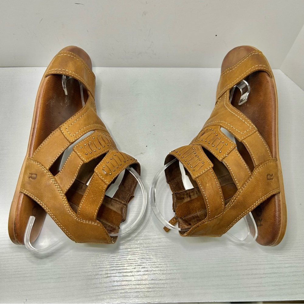 ROAN Bed Stu Charla Tan Brown Leather Strappy Sandals Size 10 - Picture 7 of 16